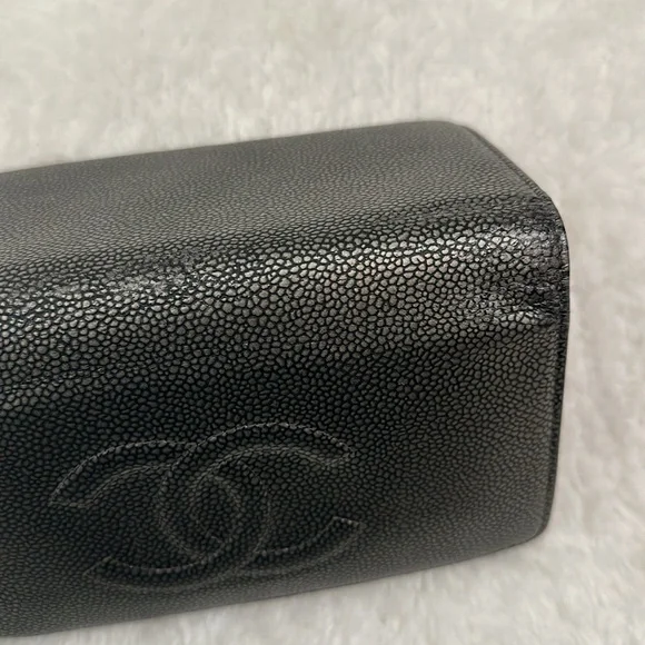 CHANEL Textured Black Crossbody Bag with Silver Chain - Picture 14 of 14